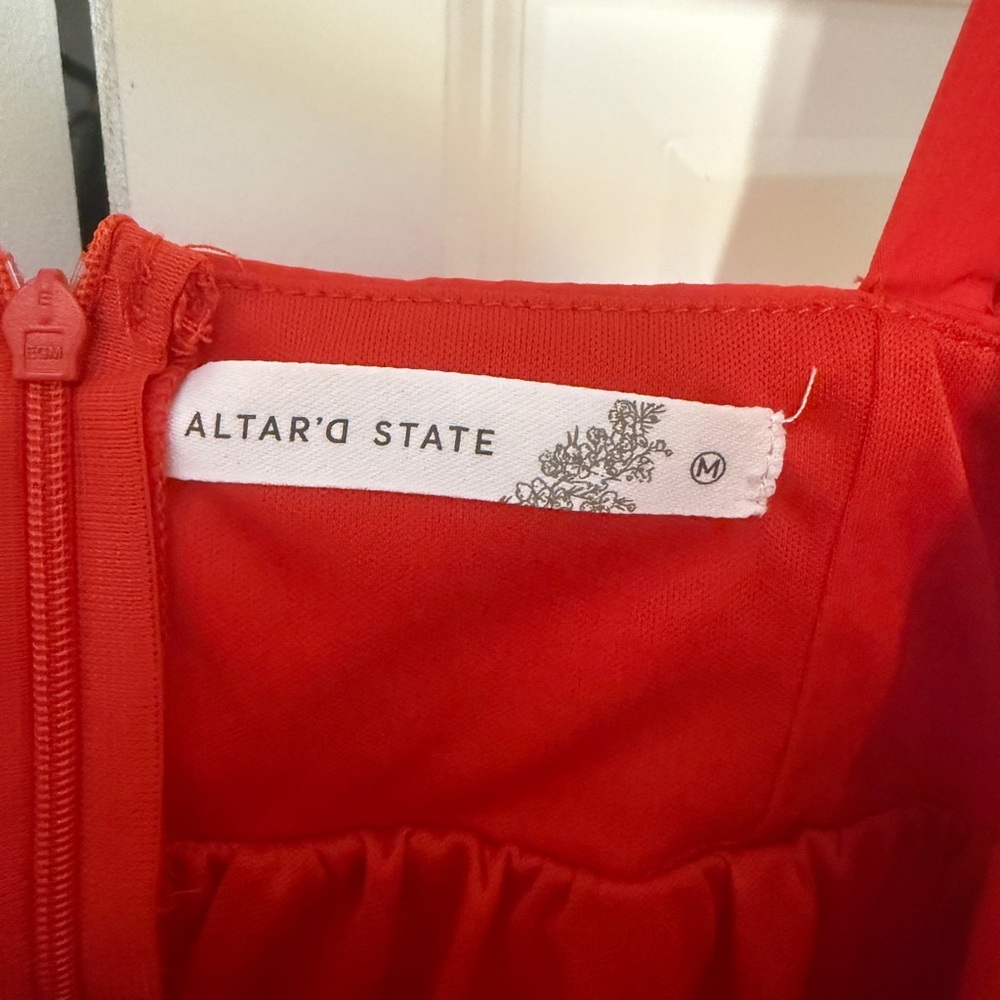 Altar’d State Red Ruffled Dress - Picture 3 of 3